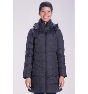 Пуховик SCHOTT Women's Long Down Filled Parka With Hood 34 BLK