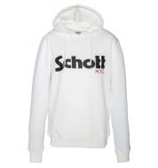 Толстовка с капюшоном SCHOTT Hoodie SW HOOD OFF WHITE