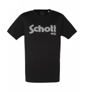 Футболка SCHOTT Crew neck T-shirt TSLOGO Black racing