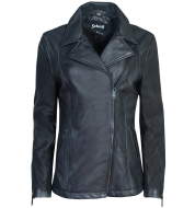 Куртка женская SCHOTT Long Lambskin Moto Jacket BLK