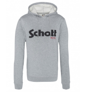 Толстовка с капюшоном SCHOTT Hoodie SW HOOD HEAT. GREY