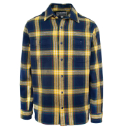 Рубашка SCHOTT Plaid Cotton Flannel Shirt GOLD NAVY