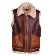 Жилет SCHOTT Mens Leather Vest P267V BROWN