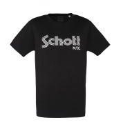 Футболка SCHOTT Crew neck T-shirt TSLOGO Black racing