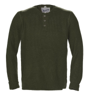 Свитер SCHOTT Button Henley Sweater SW1611 MOSS