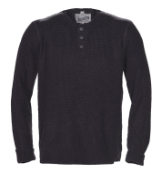 Свитер SCHOTT Button Henley Sweater SW1611 BLK