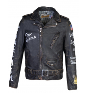 Куртка косуха SCHOTT Hand Vintaged Cowhide Free Speech Perfecto Jacket PER74 BLK