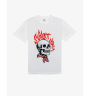 Футболка SCHOTT 'Smokin Skull' Lightweight Tee