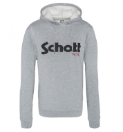 Толстовка с капюшоном SCHOTT Hoodie SW HOOD HEAT. GREY