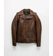 Куртка SCHOTT косуха Waxy Natural Cowhide 50's Perfecto Motorcycle Leather Jacket 519 BRN