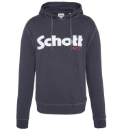 Толстовка с капюшоном SCHOTT Hoodie SW HOOD NAVY