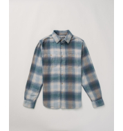 Рубашка SCHOTT Heavy Flannel Work Shirt OCEAN