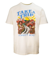 Футболка SCHOTT Heavyweight Tee with Trip Graphic OFF WHITE