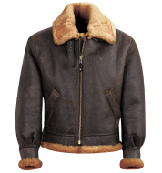 Куртка SCHOTT Classic B-3 Sheepskin Leather Bomber Jacket 257S BROWN WITH GOLD