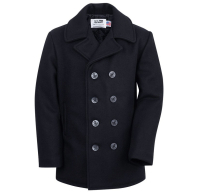 Бушлат шерсть SCHOTT Classic Melton Wool Navy Pea Coat 740 NAVY