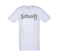 Футболка SCHOTT Crew neck T-shirt TSLOGO White racing