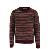 Свитер SCHOTT Fairisle Crewneck Sweater SW2460 BURGUNDY