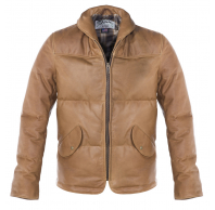 Пуховик кожаный Schott Cowhide Puffer Jacket RUST 514D