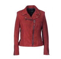 Куртка SCHOTT косуха Women's Fitted Suede Motorcycle Jacket 206W RED
