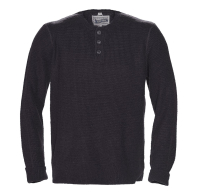 Свитер SCHOTT Button Henley Sweater SW1611 BLK