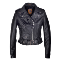 Куртка женская SCHOTT Women's Cropped Perfecto in Lambskin Leather Jacket 218W BLACK