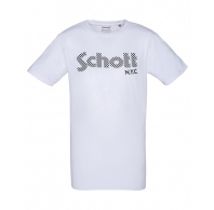 Футболка SCHOTT Crew neck T-shirt TSLOGO White racing